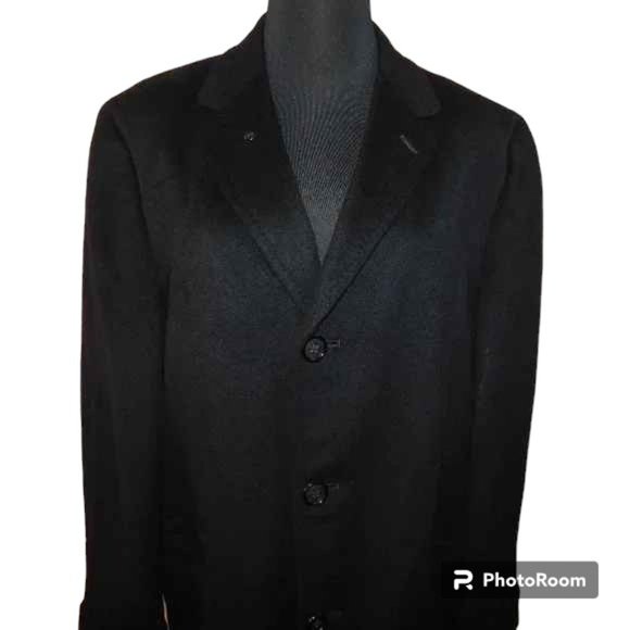 Pure Cashmere Of Finest Quality Long Over Coat Vintage Union Made - Picture 1 of 12
